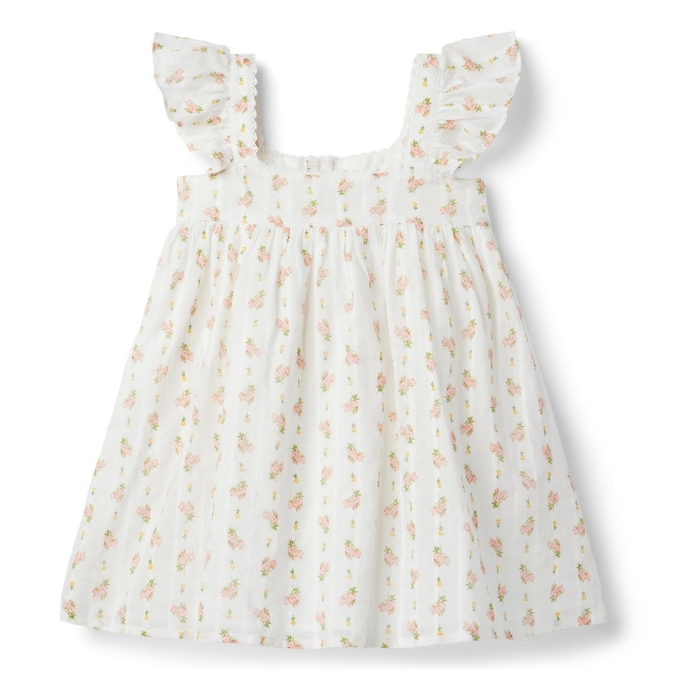 Janie and Jack FLORAL RUFFLE SLEEVE SUNDRESS size 10